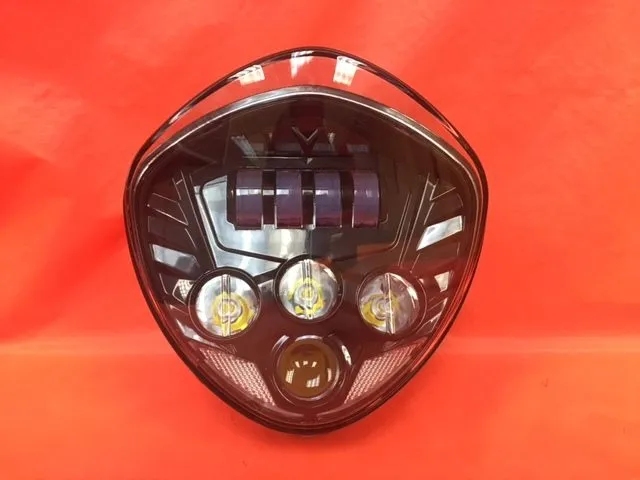 Victory Cross Country DAYMAKER With bottom Halo Black Projector HID LED Light Bulb Headlight Motorcycle