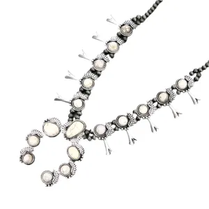 WHITE HORSE SQUASH BLOSSOM NECKLACE