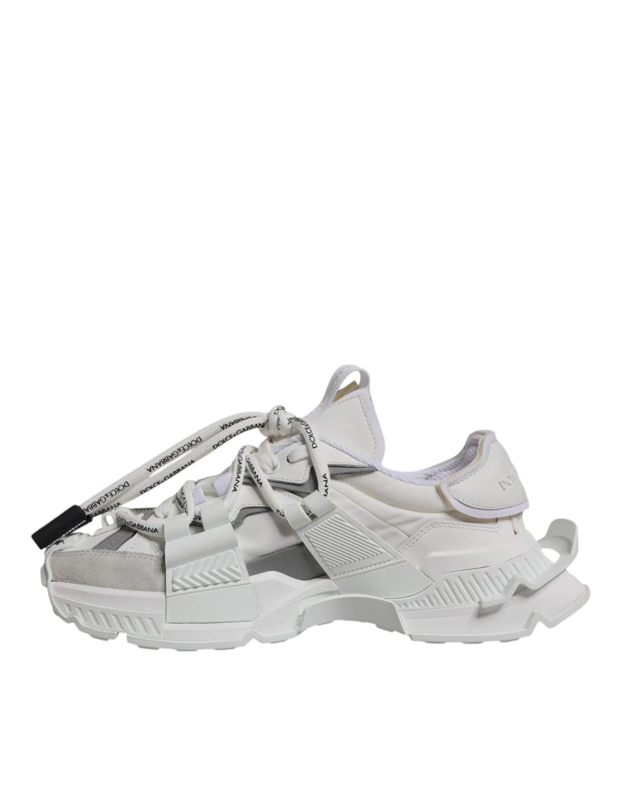 White Nylon Low Top Space Men Sneakers Shoes