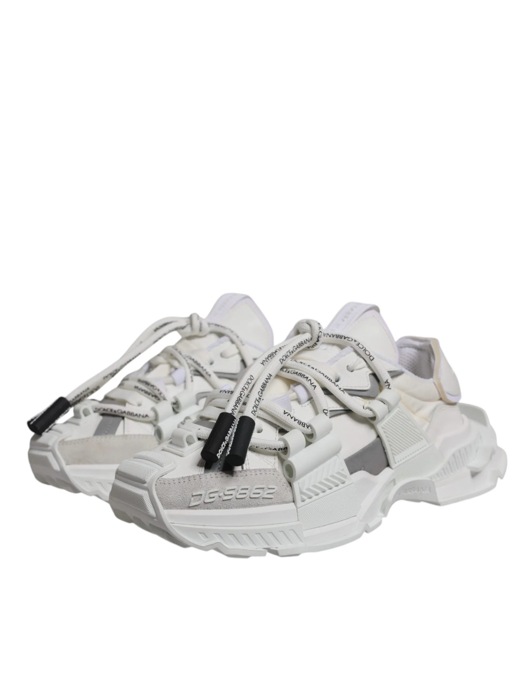 White Nylon Low Top Space Men Sneakers Shoes