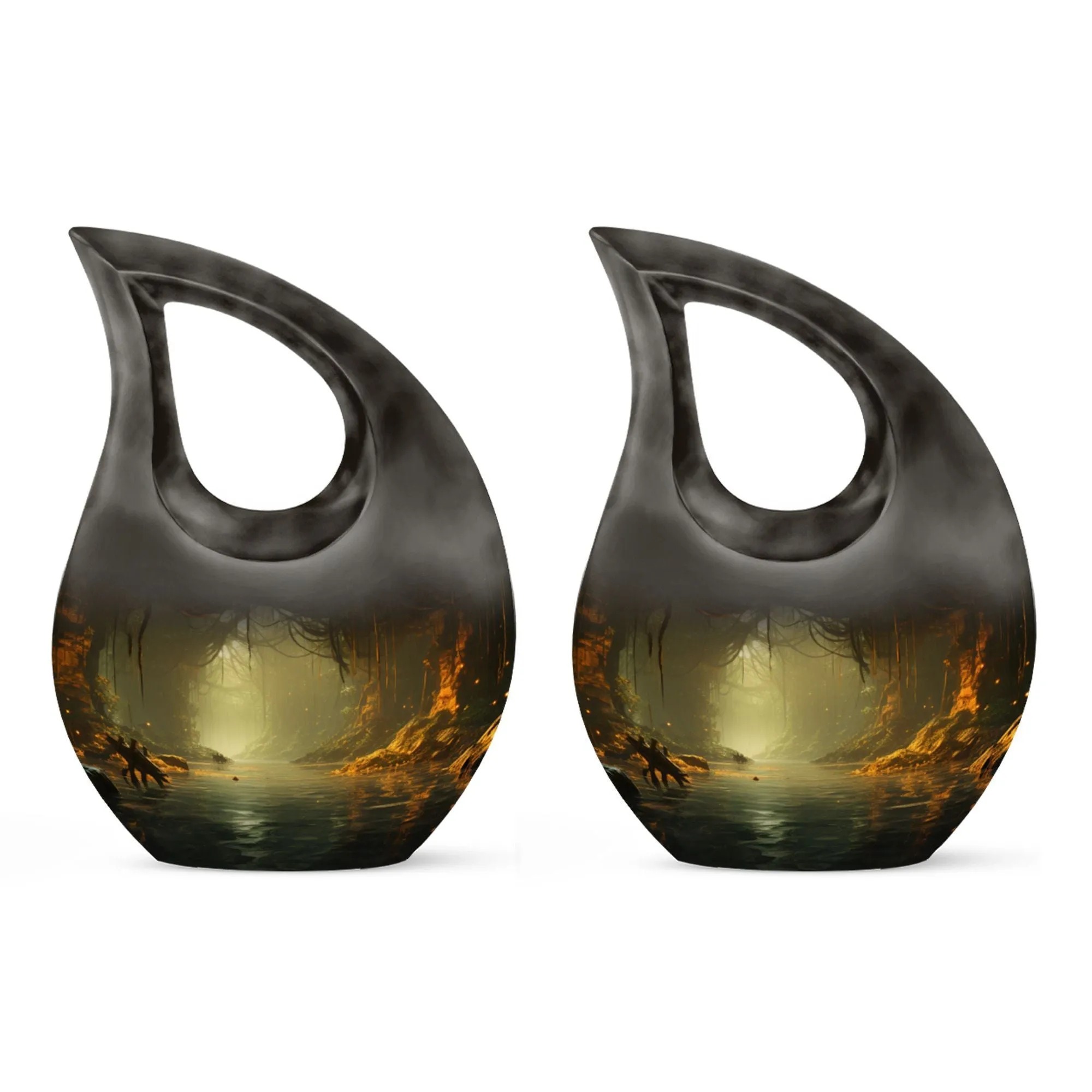 Wilderness Tribute Double Memorial Urn Exquisite Cross Drop