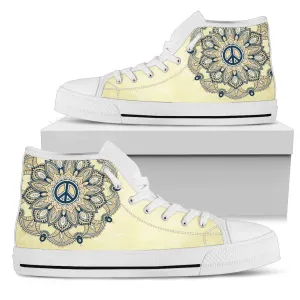 Womens Peace Mandala High Top.