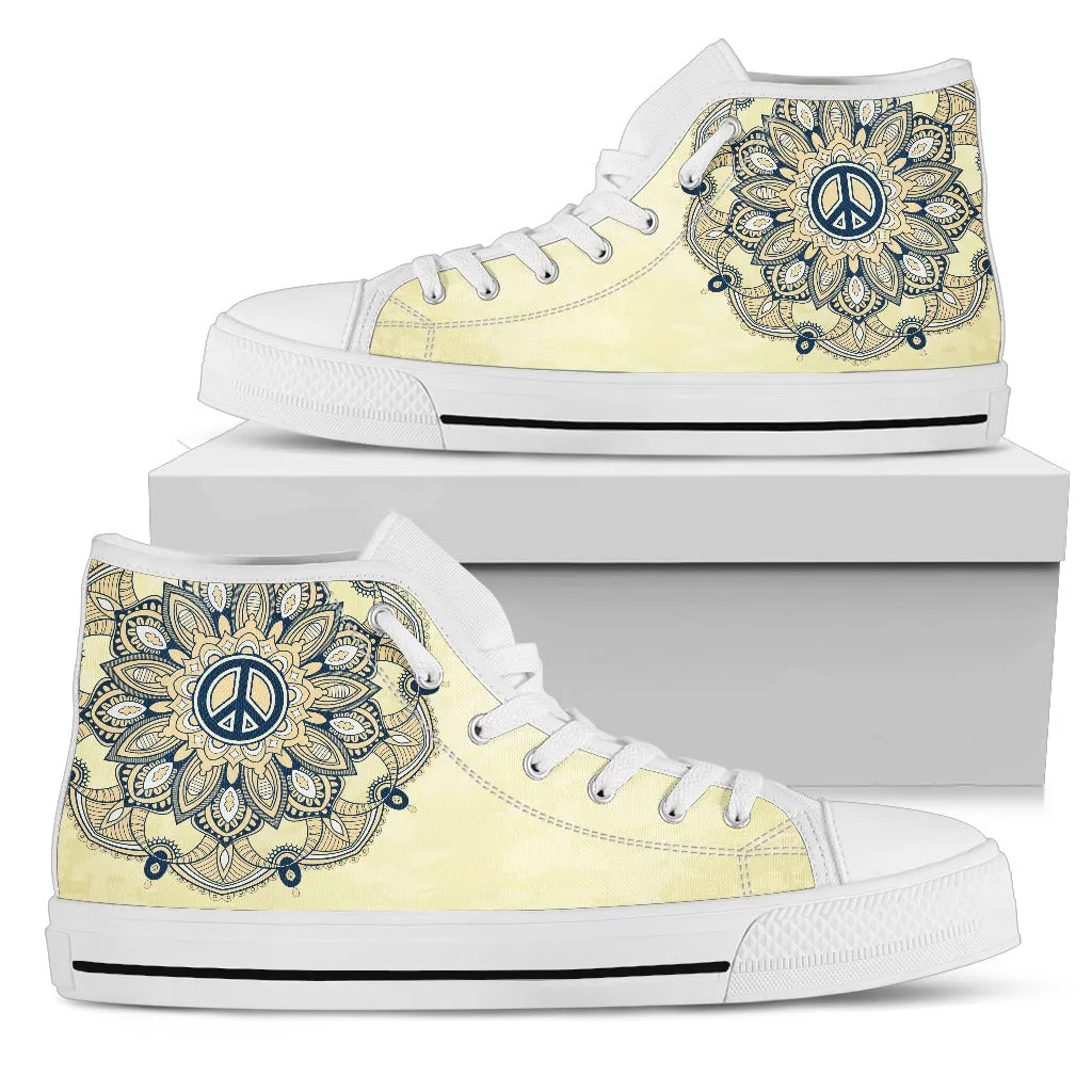 Womens Peace Mandala High Top.