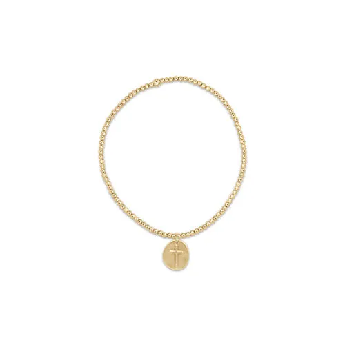 XL Extends Classic Gold 2mm Bead Bracelet - Inspire Small Gold Charm