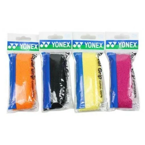 YONEX Ac 402EX Synthetic Badminton Towel Grip (Multicolour) - Pack of 4