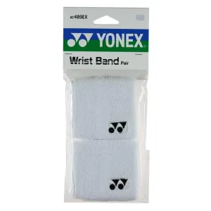 Yonex AC489EX Badminton Sweat Wristbands - White