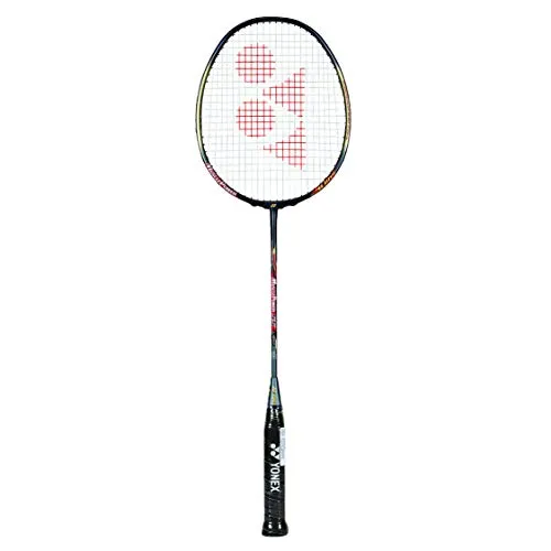 Yonex Muscle Power 55 Badminton Racquet with Free Full Cover (Graphite, G4, 83 Grams, 30 lbs Tension) | Made in Taiwan Yonex Mavis 200i Nylon Shuttle Cock, Pack of 6 (Yellow)