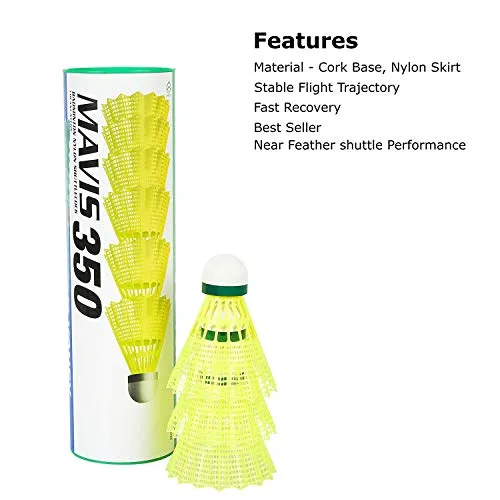 Yonex Voltric Lite Graphite Badminton Racquet with free Full Cover | Tri-voltage system | Made in Taiwan Yonex Mavis 350 Green Cap Nylon Shuttlecock (Yellow)
