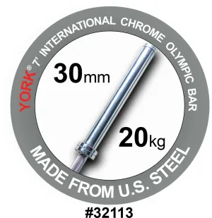 York Barbell | International Hard Chrome Bar - 7ft (30mm)